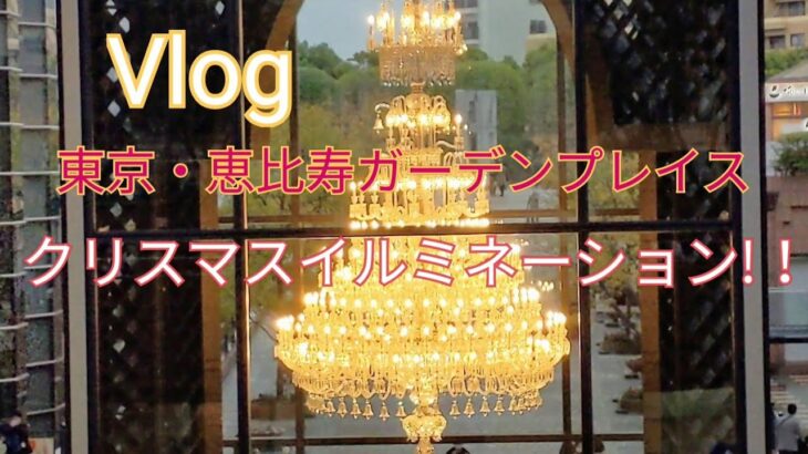 【Vlog暮らし】メリークリスマス！！東京・恵比寿ガーデンプレイスバカラシャンデリアイルミネーション！！