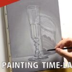 [油絵タイムラプス] 2時間20分で描くバカラのグラスのメイキング(リメイク) Oil Painting Time Lapse (Remake)