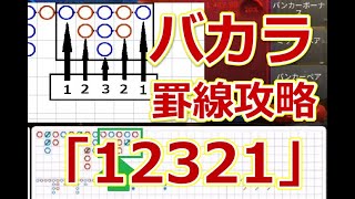 【バカラ攻略】【罫線高的中】「12321」パターン【オンラインカジノ】