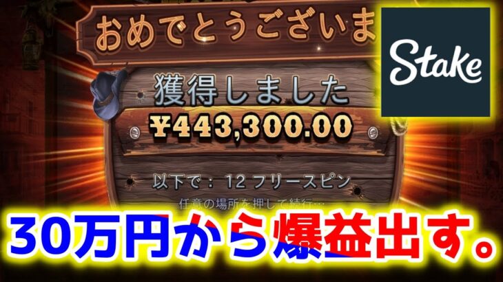 【ネットカジノ】30万円からハイベットスロット実践！【Stake】