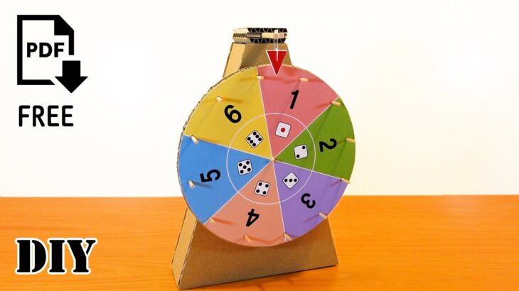 [ダンボール工作] ルーレットの作り方 Spining prize wheel game2